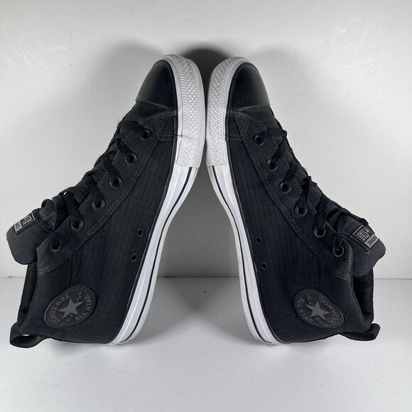 Converse Chuck Taylor All Star Street Mid Black Shoes Sneakers Men's Size 10 - Picture 5 of 8